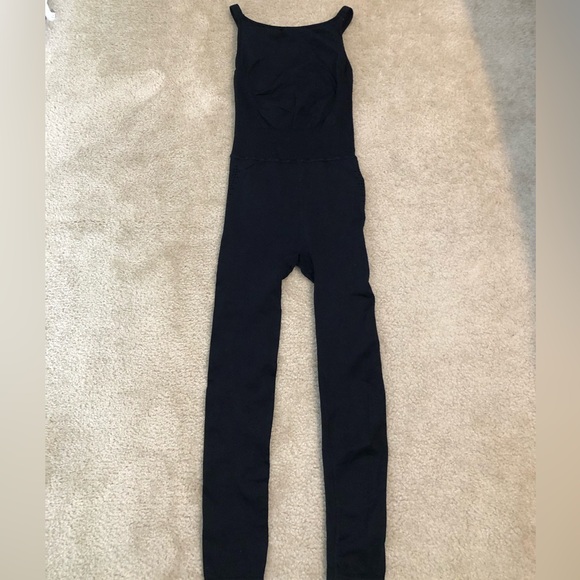 Free People Good Karma High Neck Onesie In Solid Black. NWOT! Sz XS/S - Picture 6 of 10
